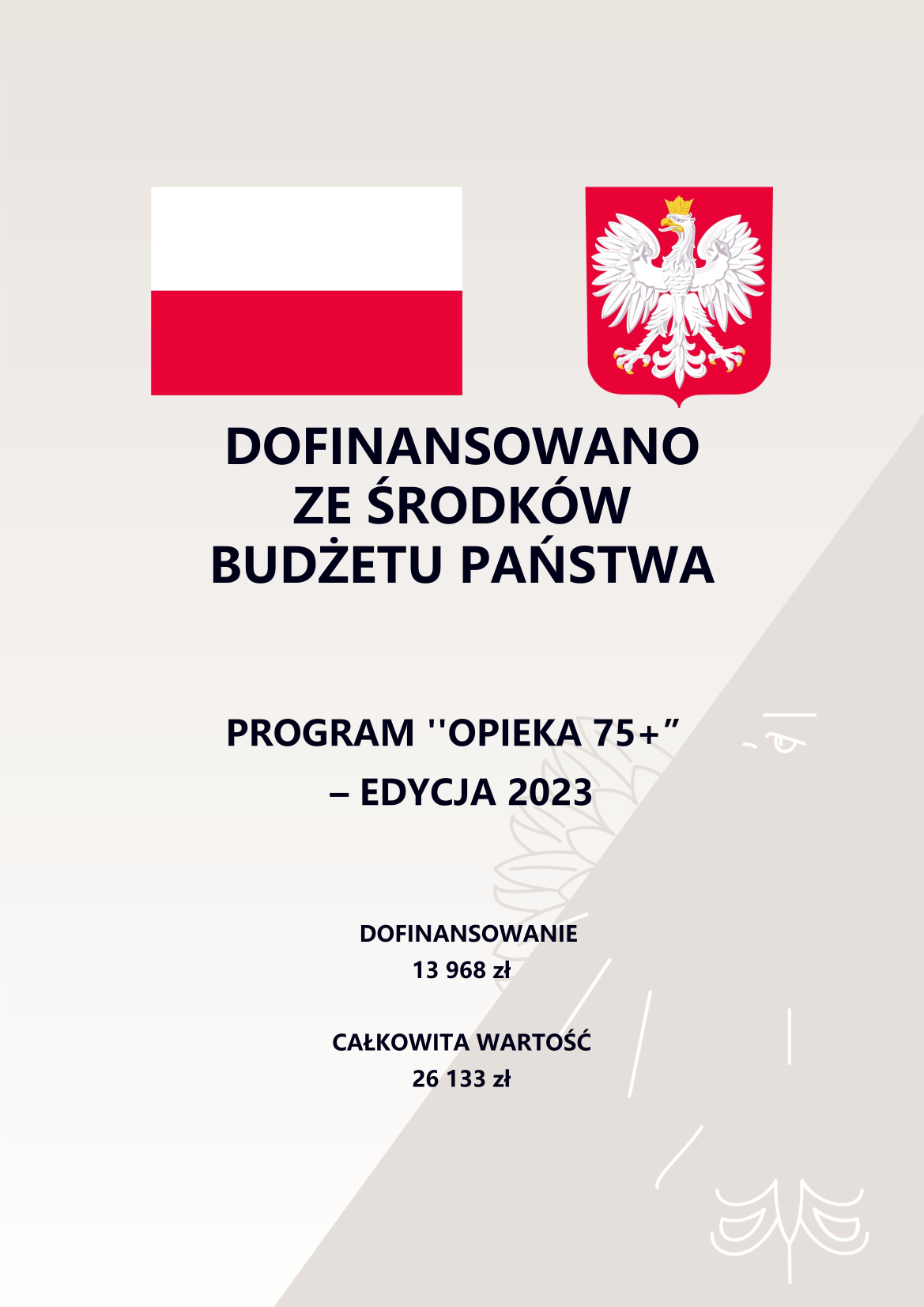 plakat opieka 75 2023